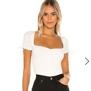 Privacy Please Jupiter Bodysuit in White Medium